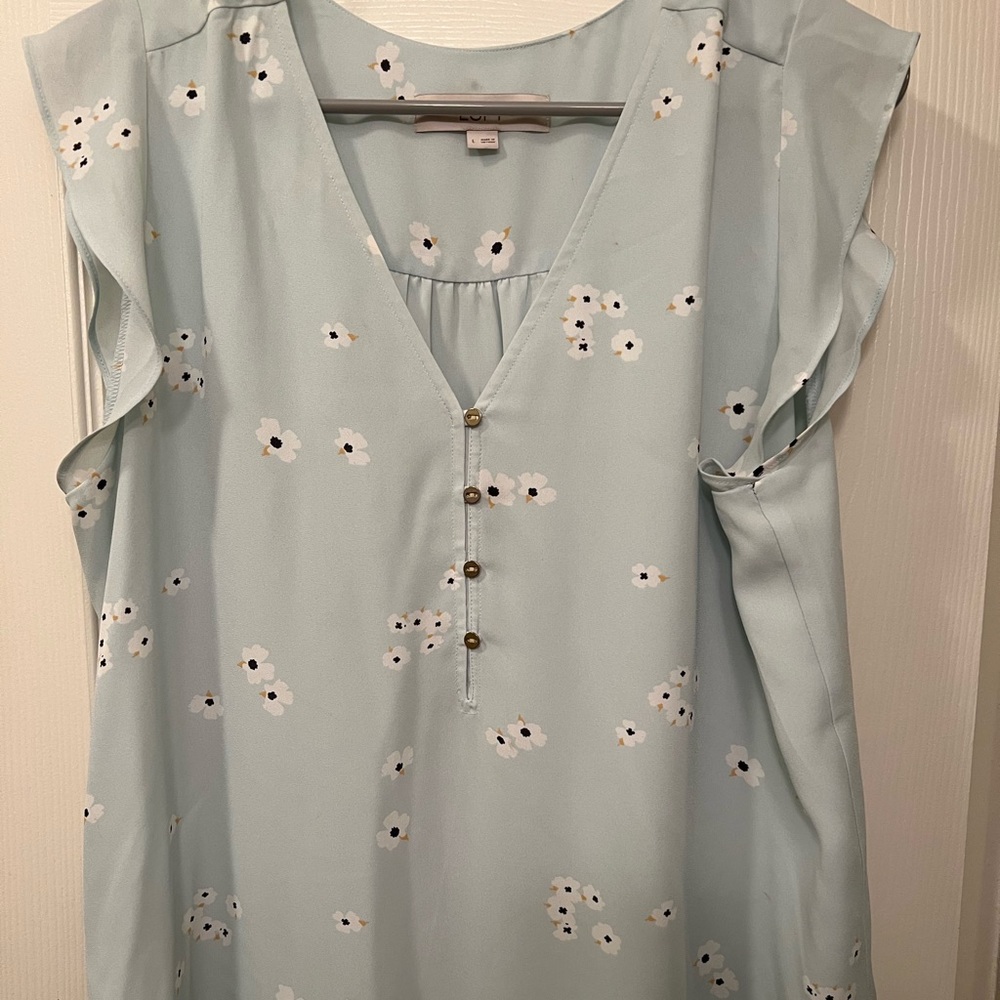 LOFT Floral Blouse